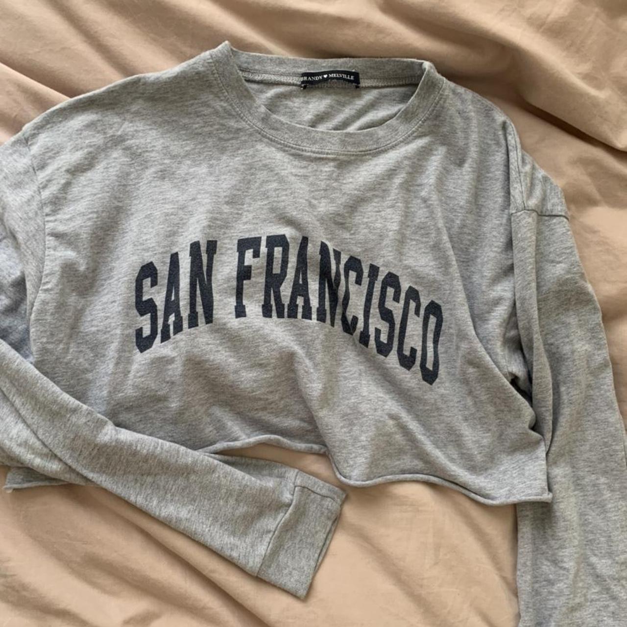 brandy melville cropped shirt san francisco cropped... Depop