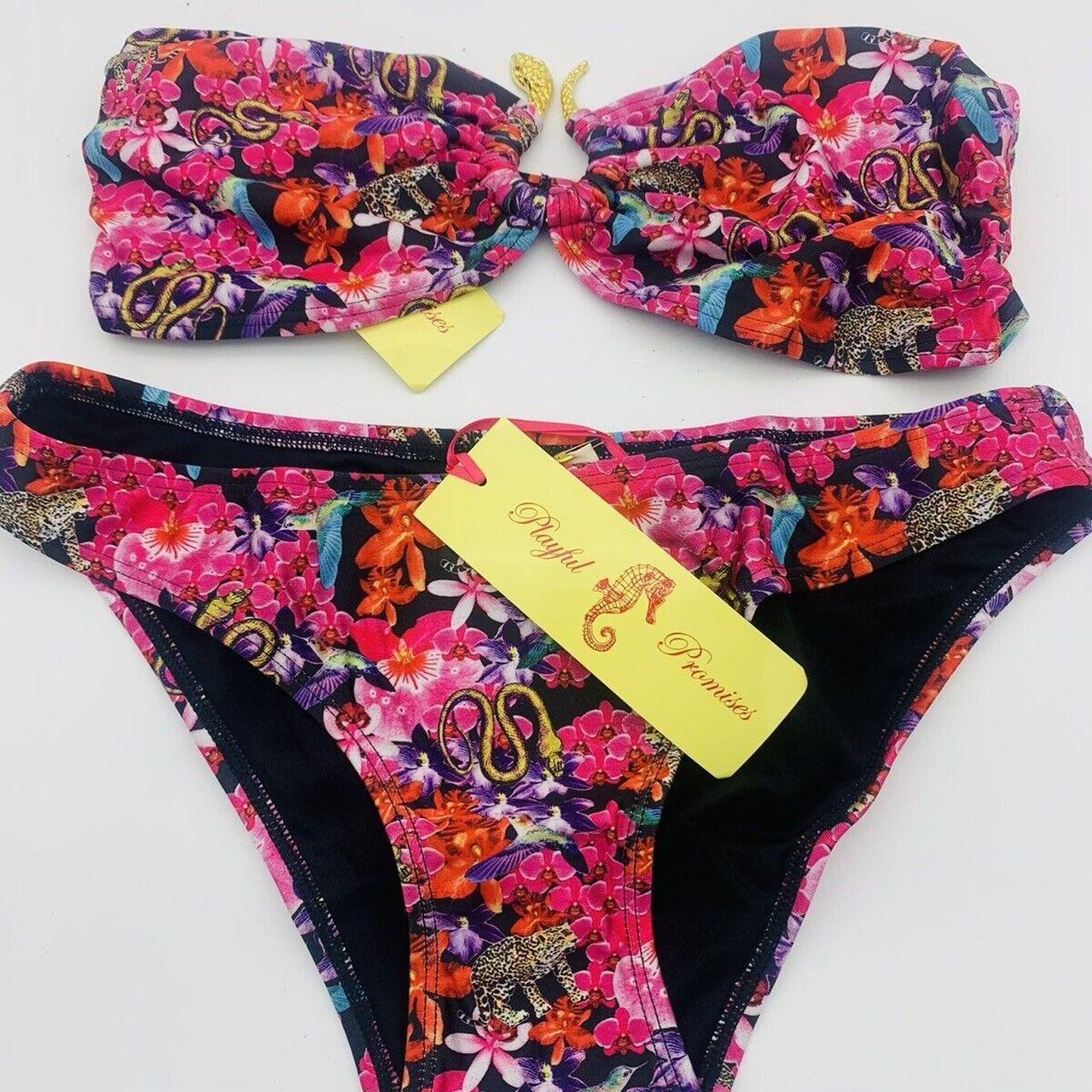 Womens bandeau bikini set PLAYFUL PROMISES New BNWT... - Depop