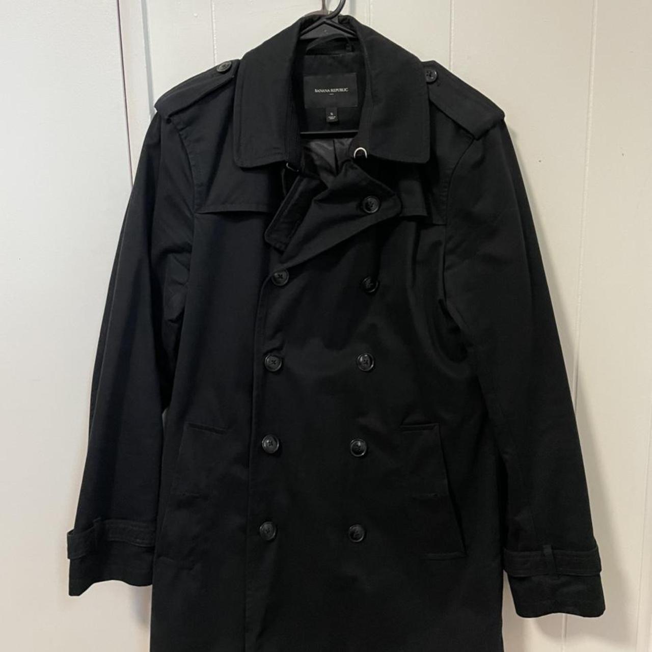 Black banana republic trench coat, small, brand new... - Depop