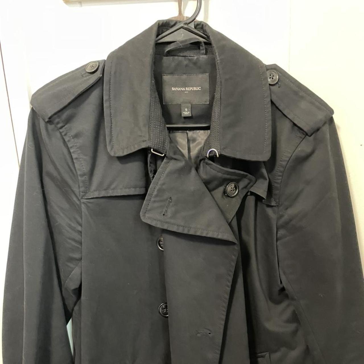 Black banana republic trench coat, small, brand new... Depop