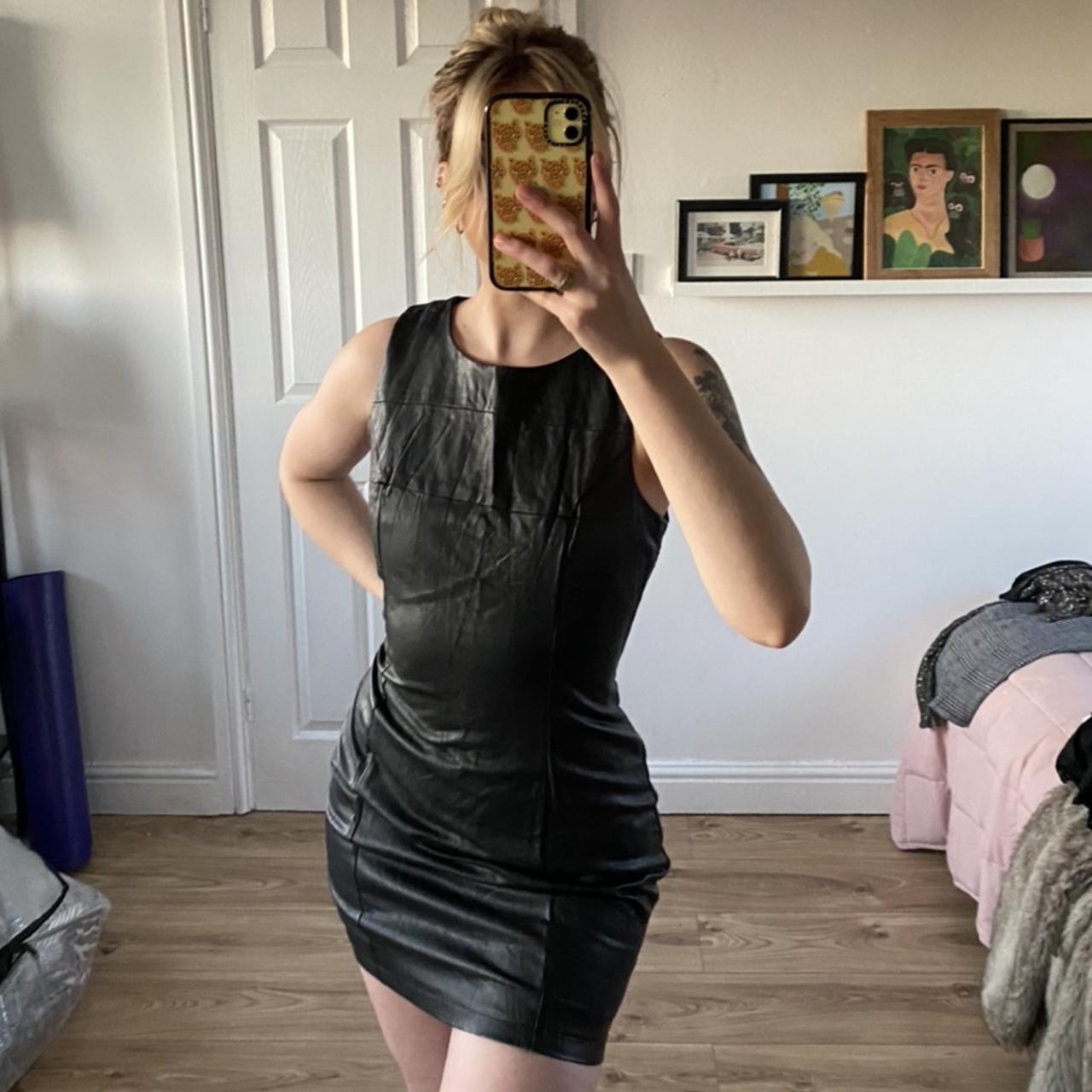 H&m hot sale leather dress