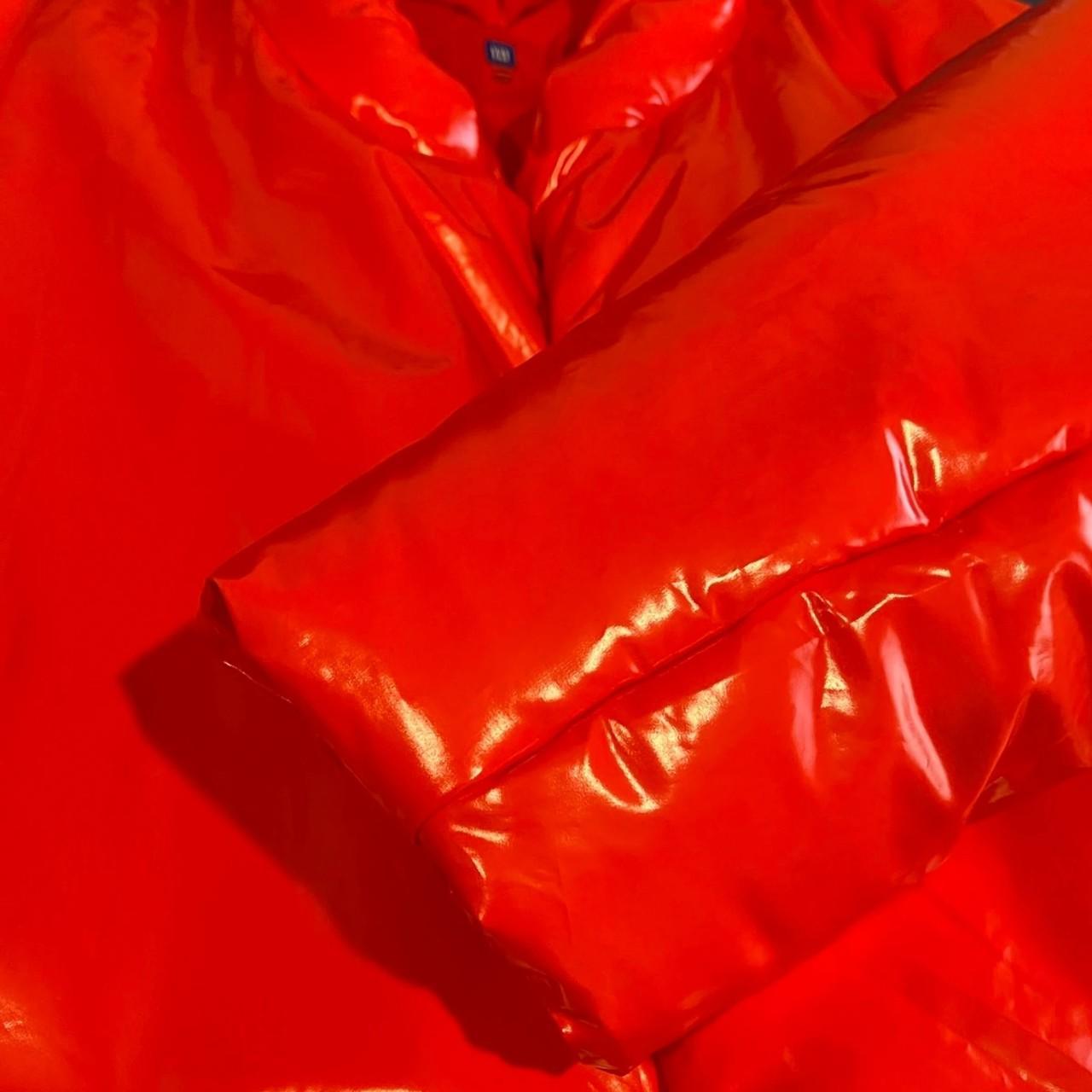 yeezy round jacket red
