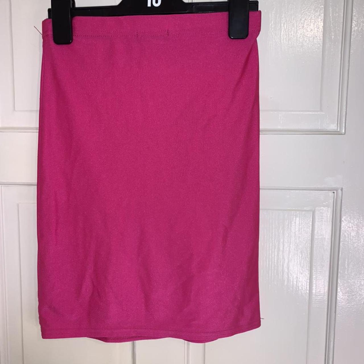 PLT NEON PINK MINI SKIRT -uk size 8 -stretch... - Depop