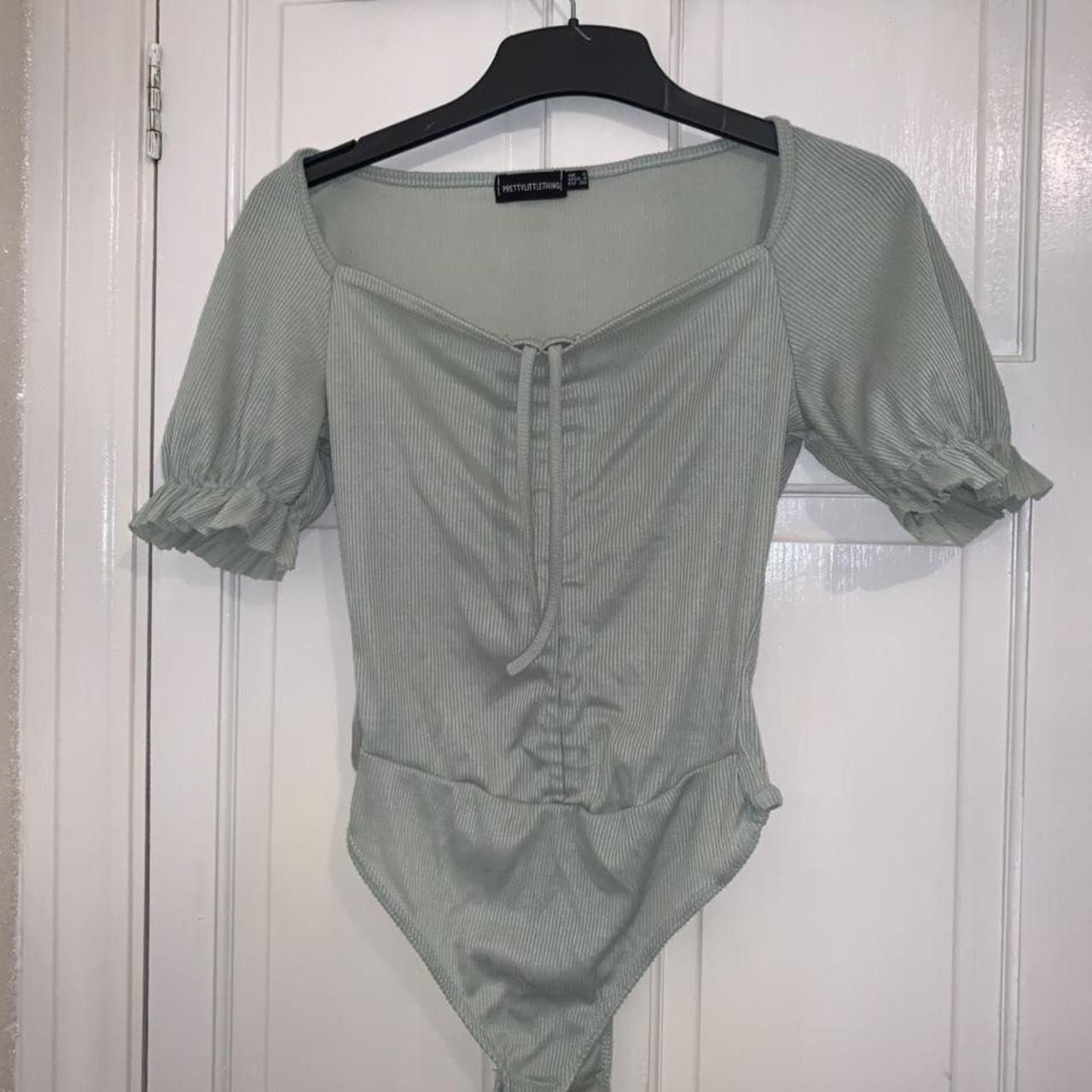 PASTEL GREEN BODYSUIT uk size 8 true to size... Depop