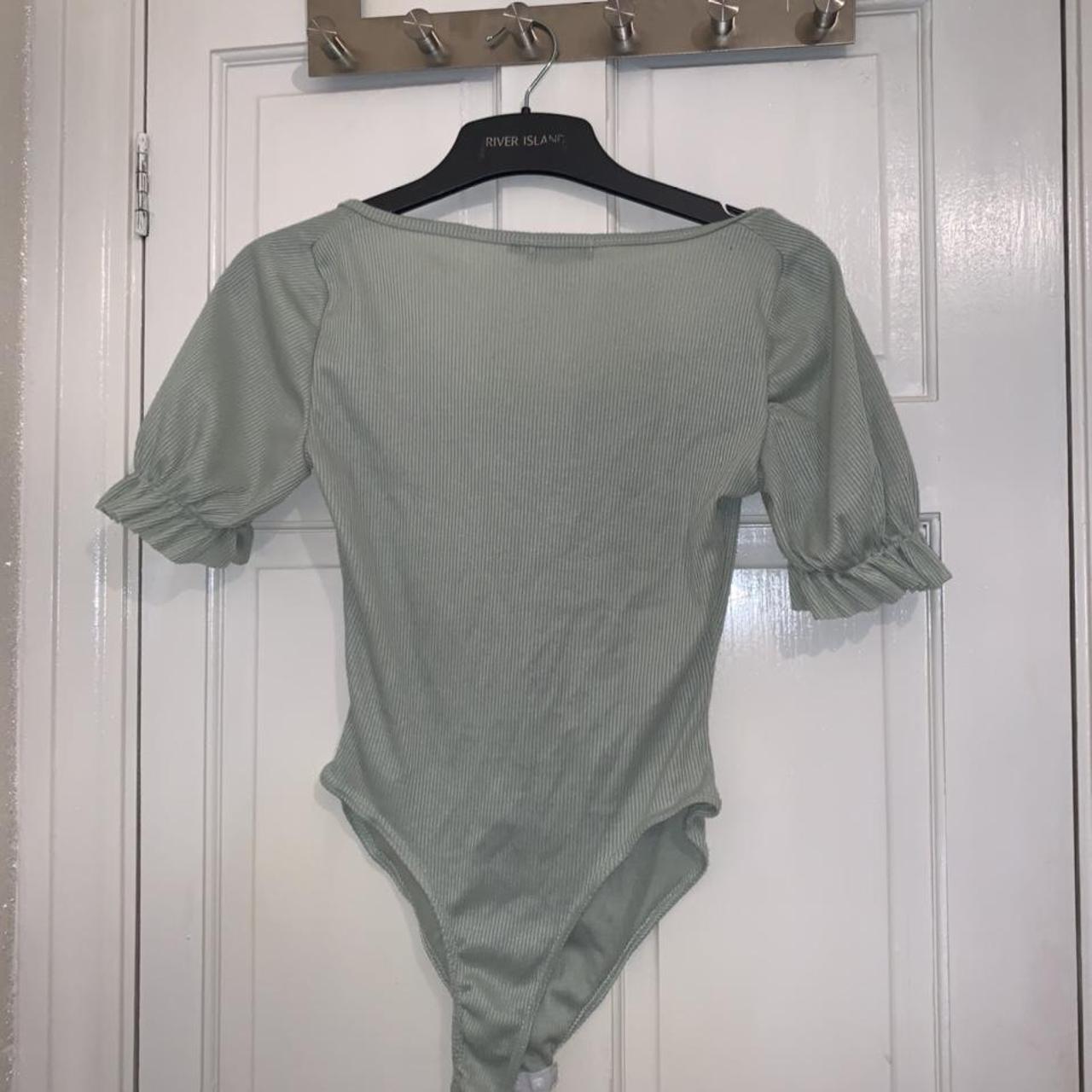 PASTEL GREEN BODYSUIT uk size 8 true to size... Depop