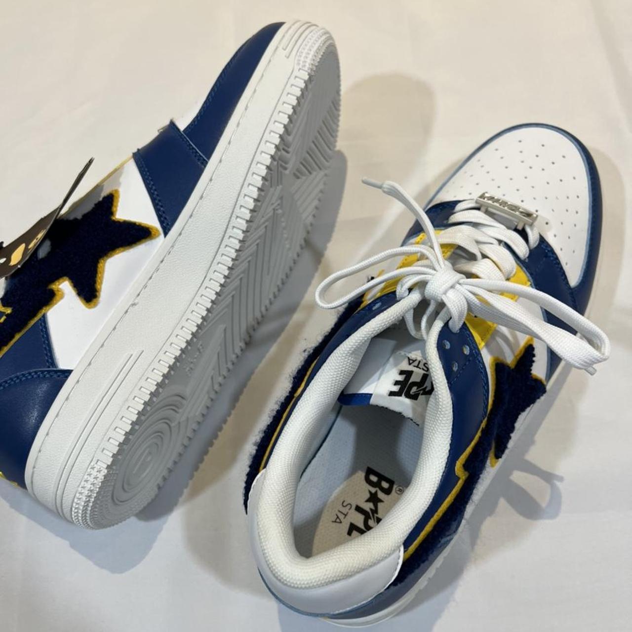 Bape blue and white sneakers Depop