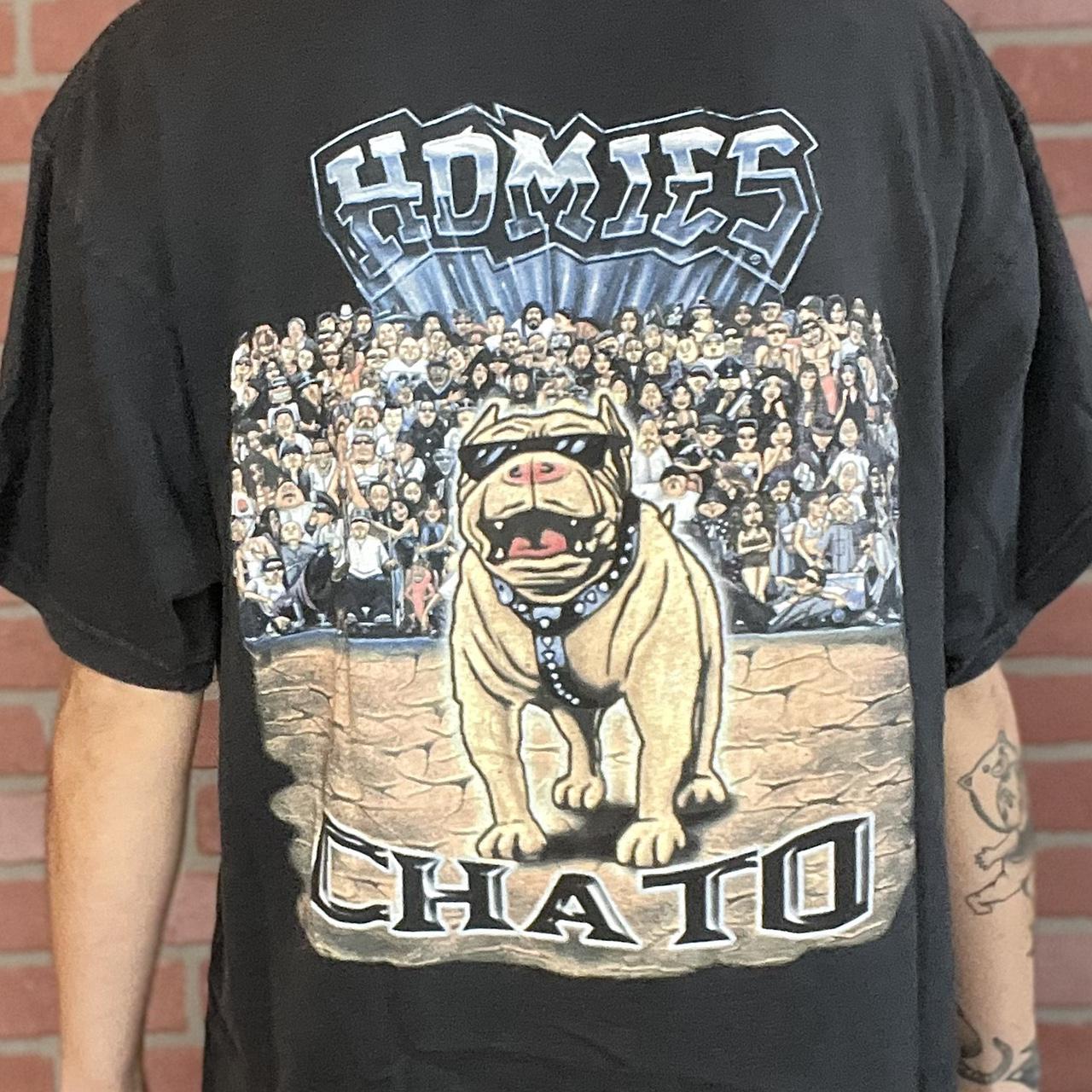 vintage 90s homies t-shirt chato graphic rare one... - Depop