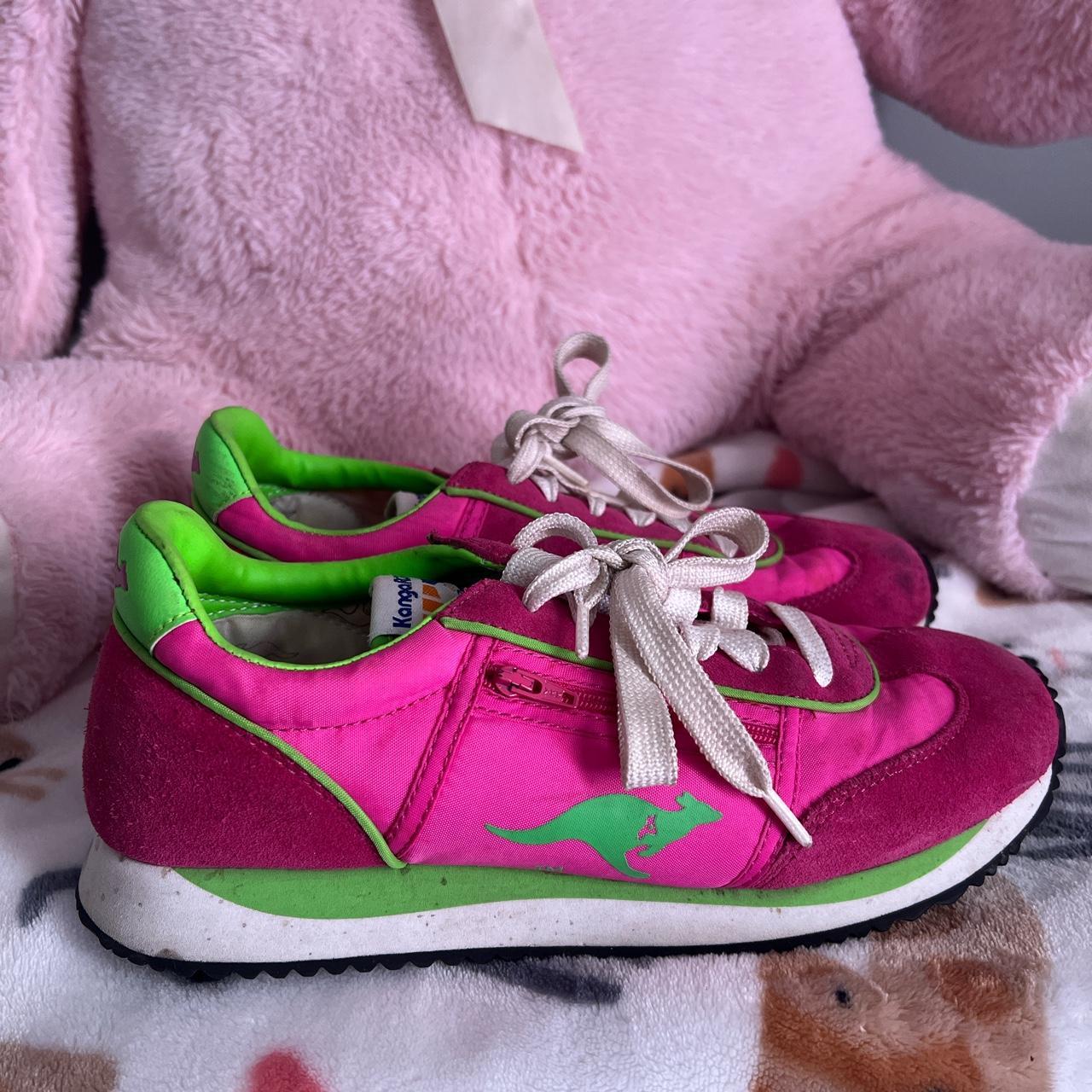 KangaROOS Women's Pink and Green Trainers