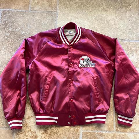 Arizona Cardinals Vintage 80s Chalk Line Satin Bomber Jacket