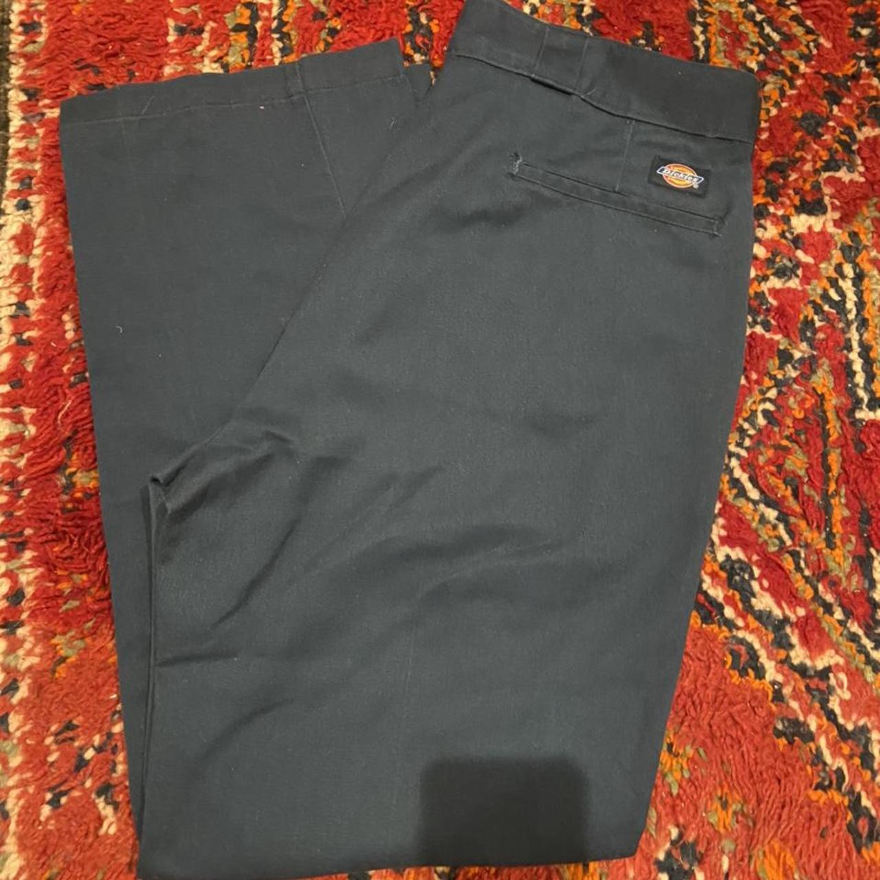navy vintage dickies, beautiful fade on the pants!... Depop