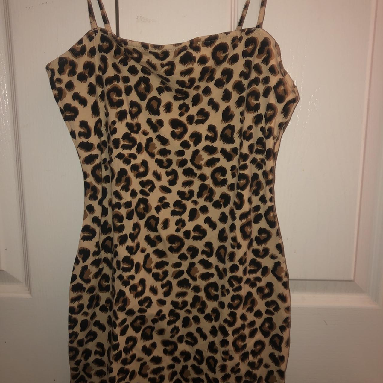 H&M leopard print bodycon dress Size 12 but would... - Depop