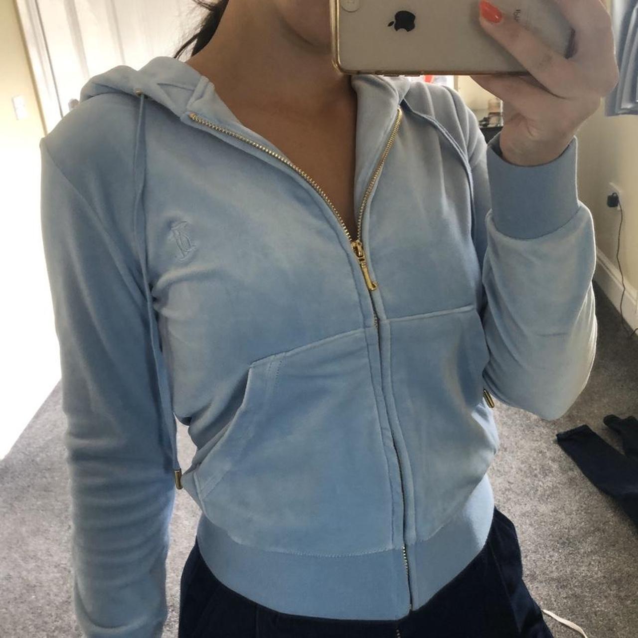 baby blue juicy couture hoodie #juicy #juicycouture... - Depop