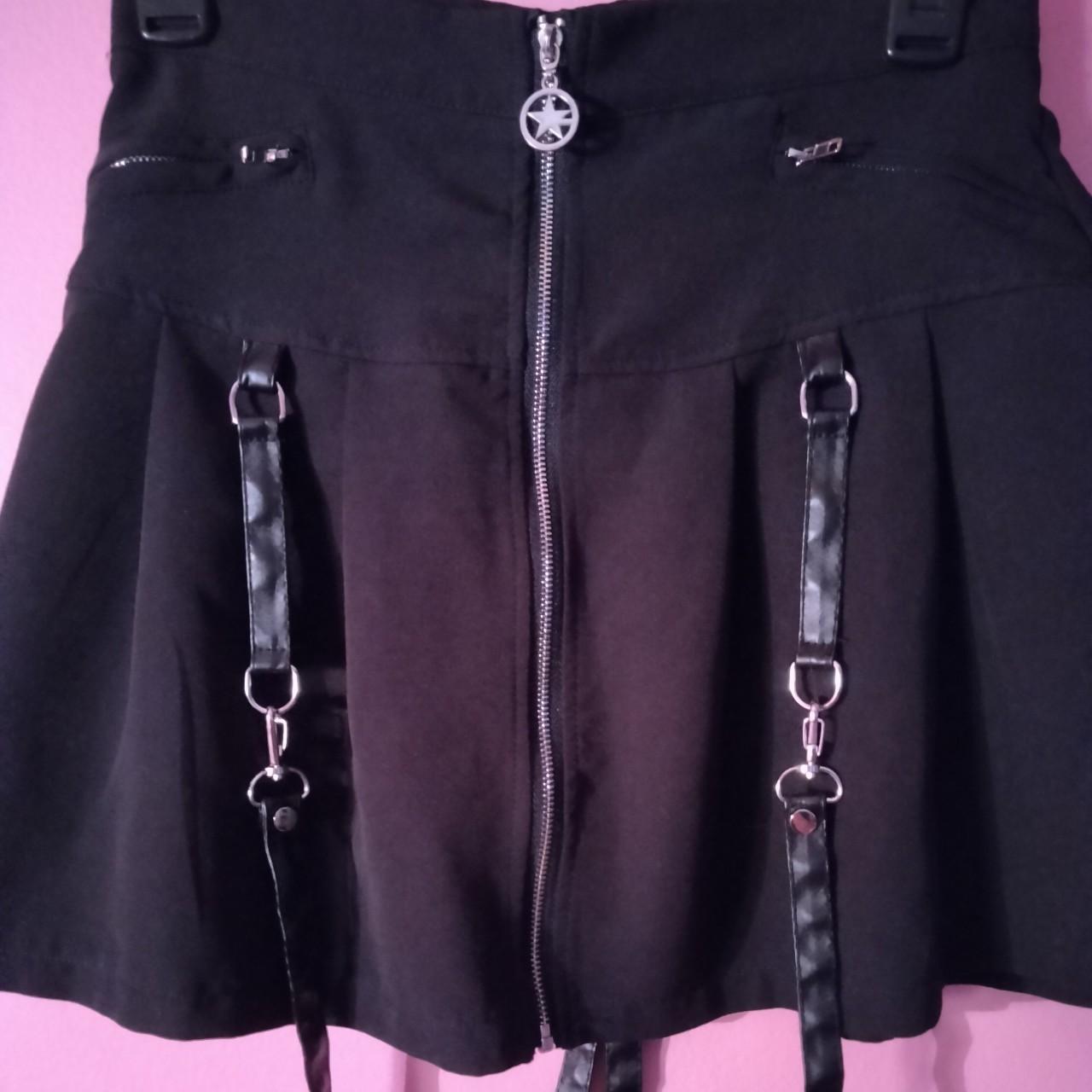 Goth skirt with suspenders Skirt is like a killstar... Depop