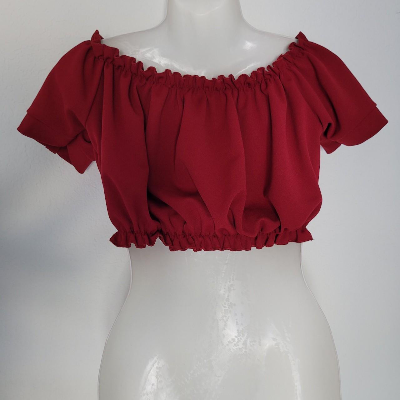 Product Image 3 - Cameo Rose Burgundy Ruched Crop
