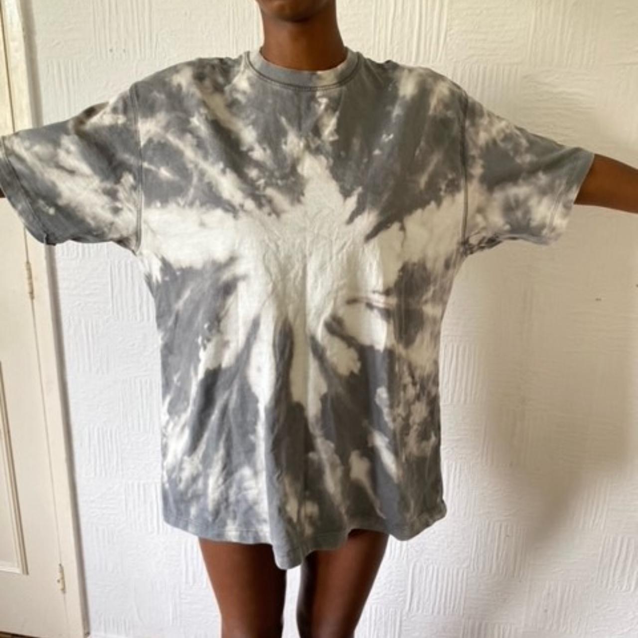 Handmade spiral pattern bleach tye die t-shirt - Depop