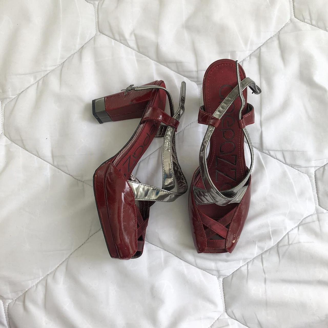 Vintage Apepazza Carol Red Leather High Heel... - Depop