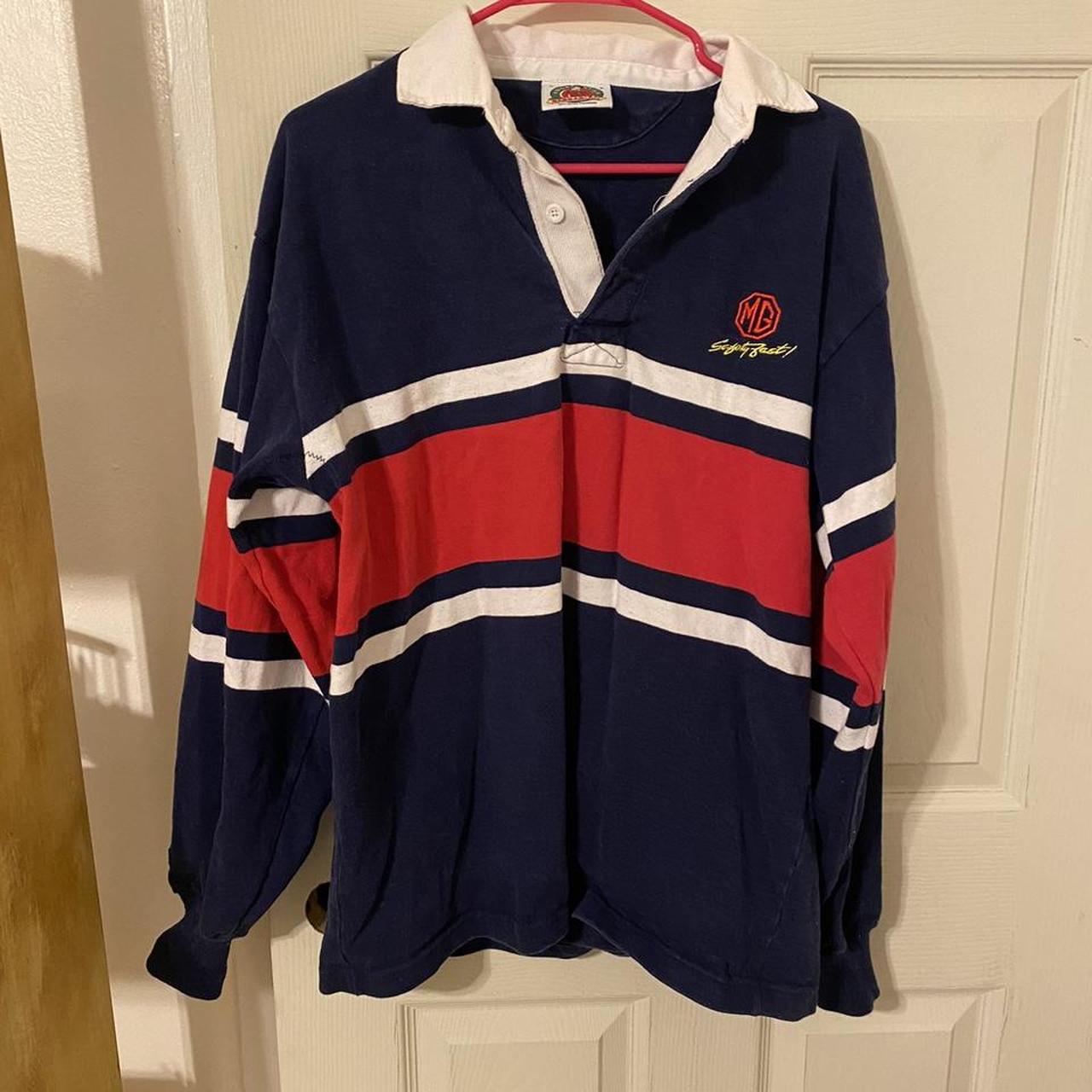 oversized rugby shirt, size L, thick and comfy... Depop