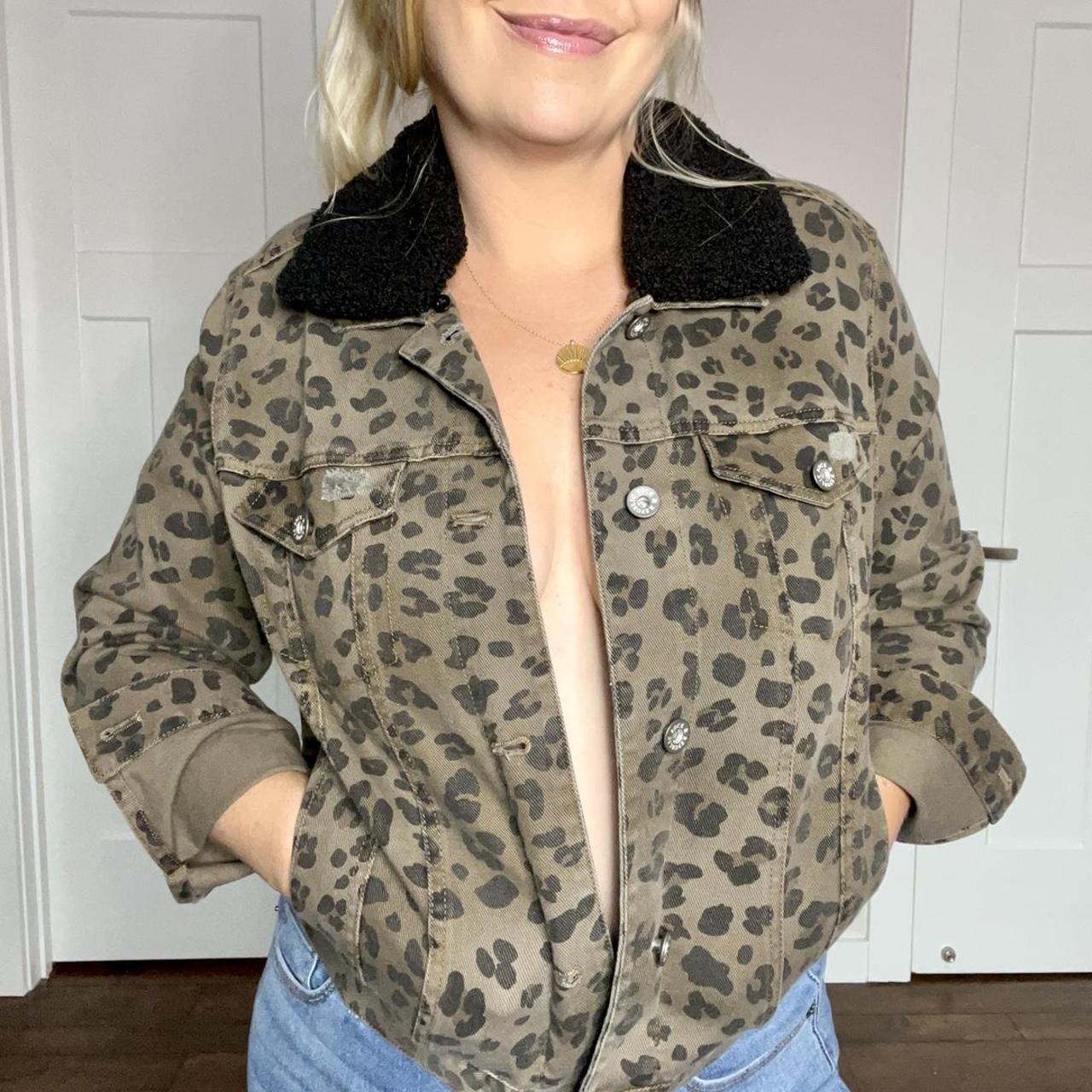 Leopard print 2025 army jacket