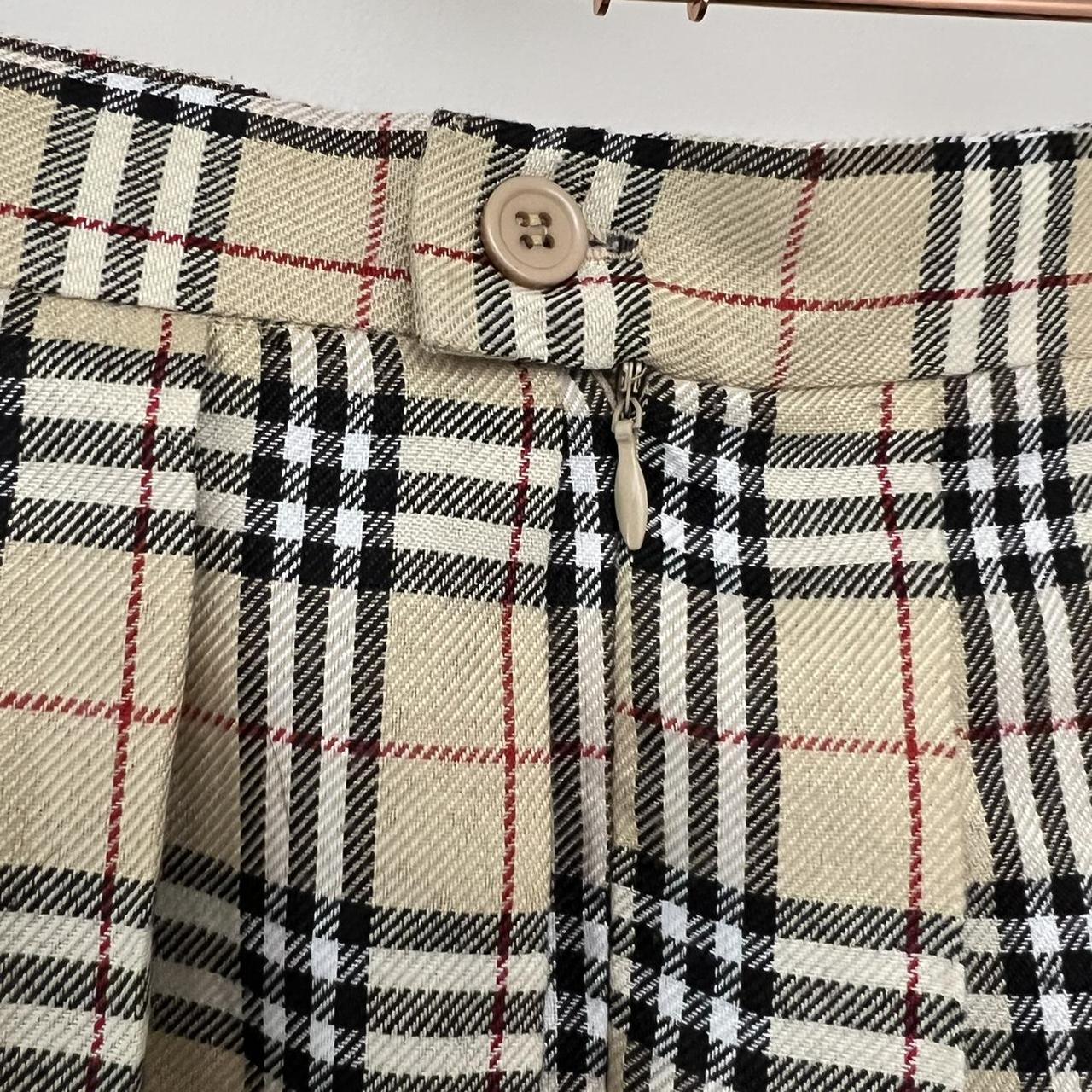 Plaid pleated mini skirt. Stripes of black, white &... - Depop