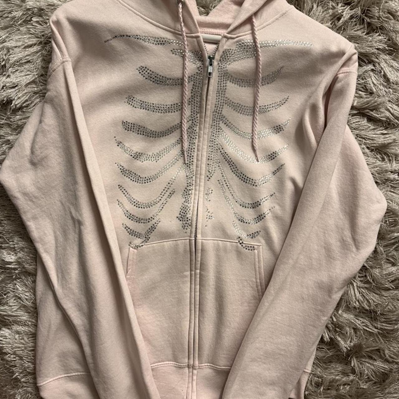 Product Image 1 - Pink Skeleton Zip Up Hoodie