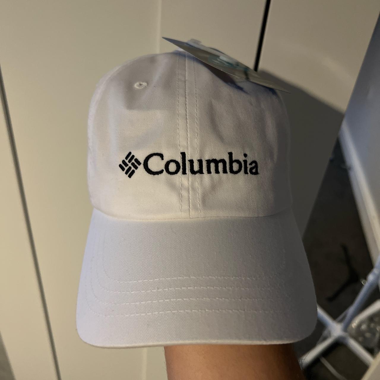 Unisex mens white Columbia cap BRAND NEW WITH TAGS... Depop