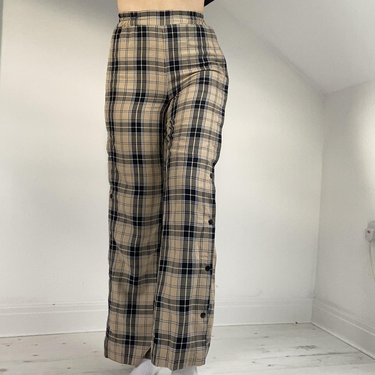 Stradivarius hot sale plaid pants