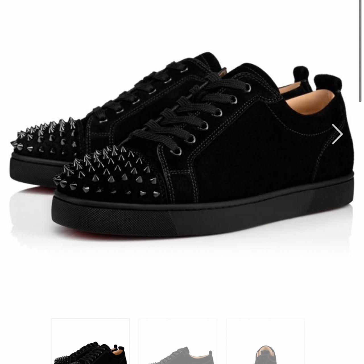 Mens black louboutin trainers best sale