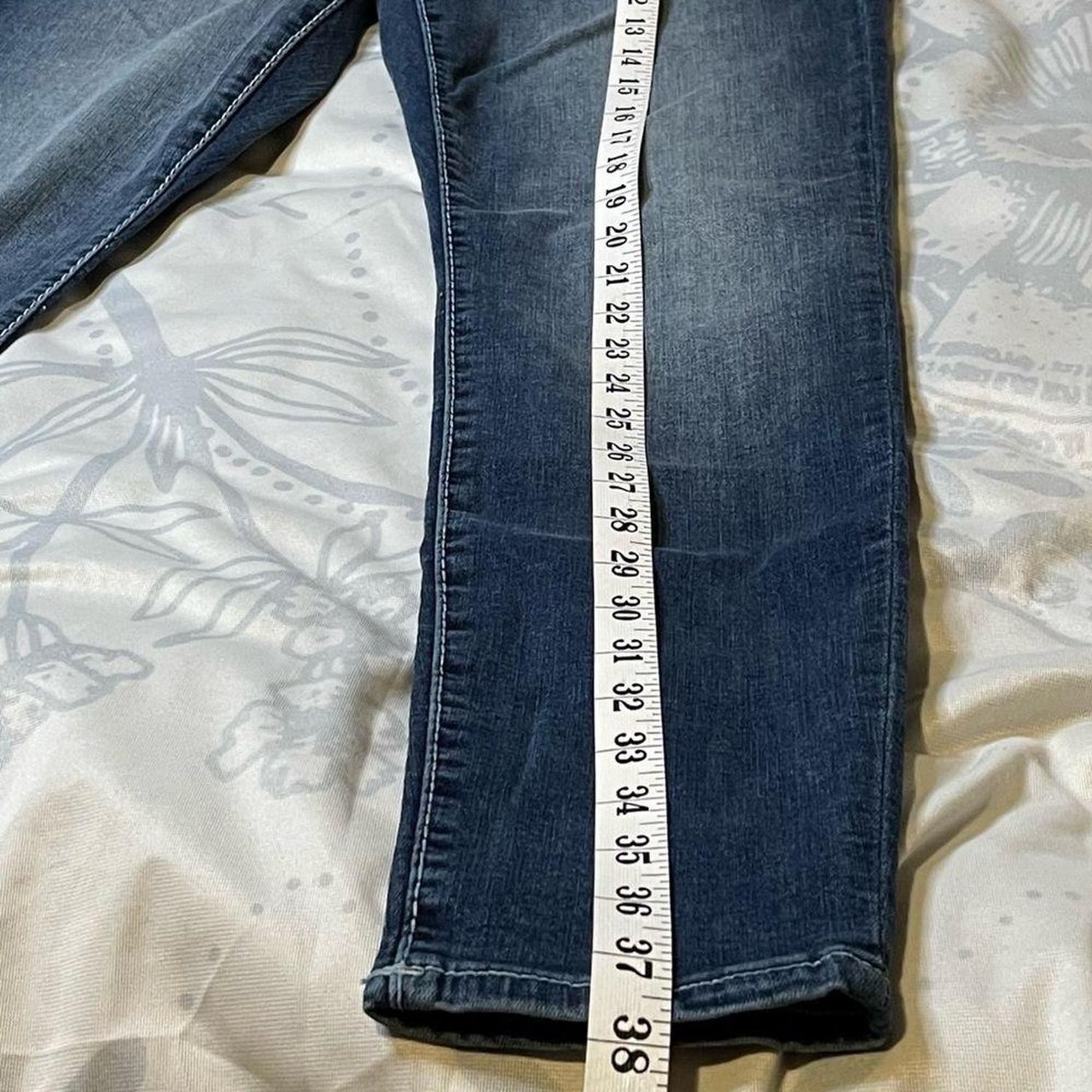 True Religion Jennie Medium Rise Big T Super Skinny - Depop