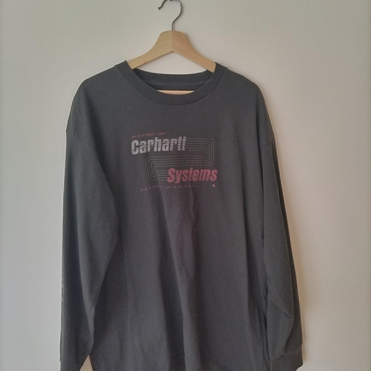 Carhartt WIP long sleeve systems software T-shirt... - Depop