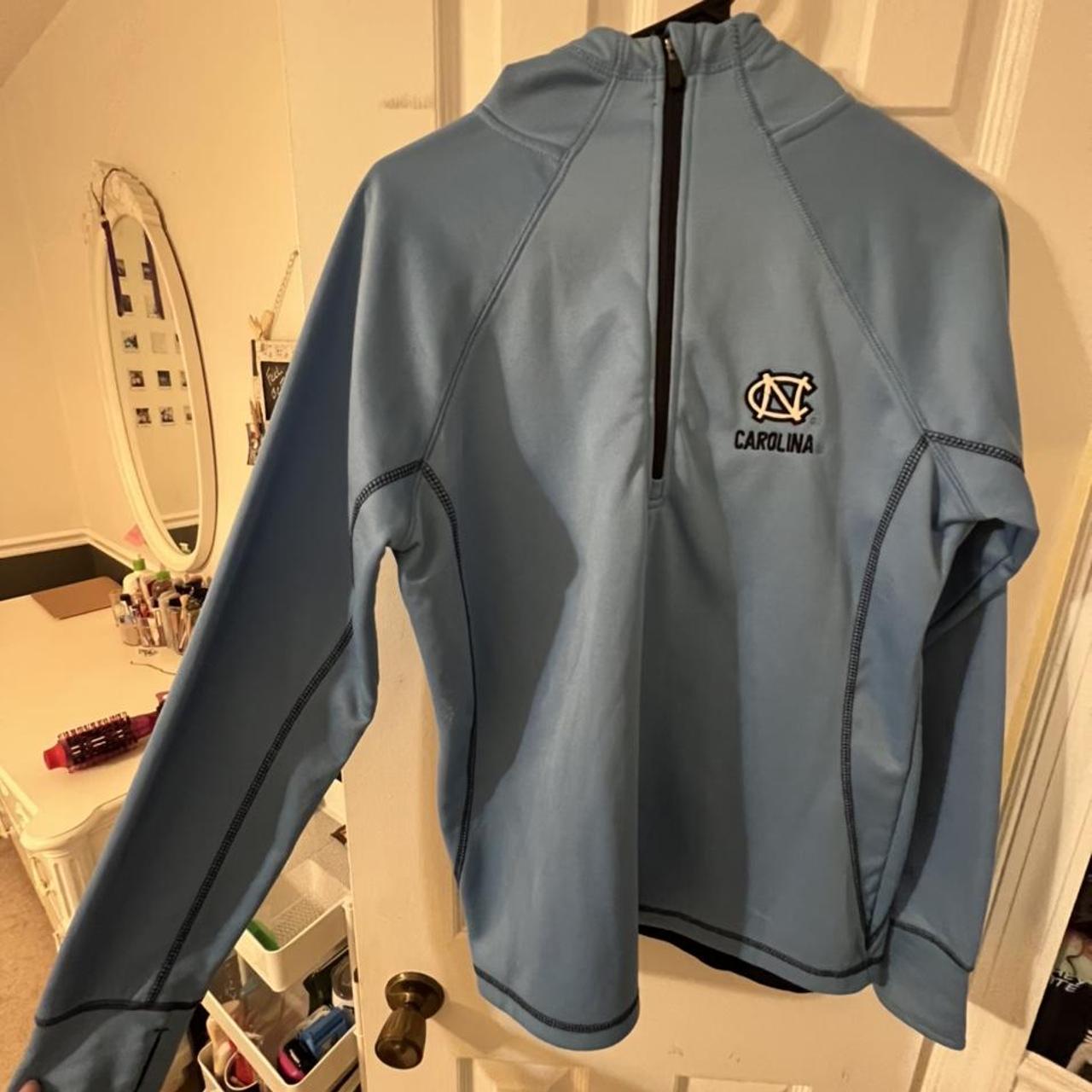 UNC chapel hill zip up hoodie. sleeve has very minor... Depop
