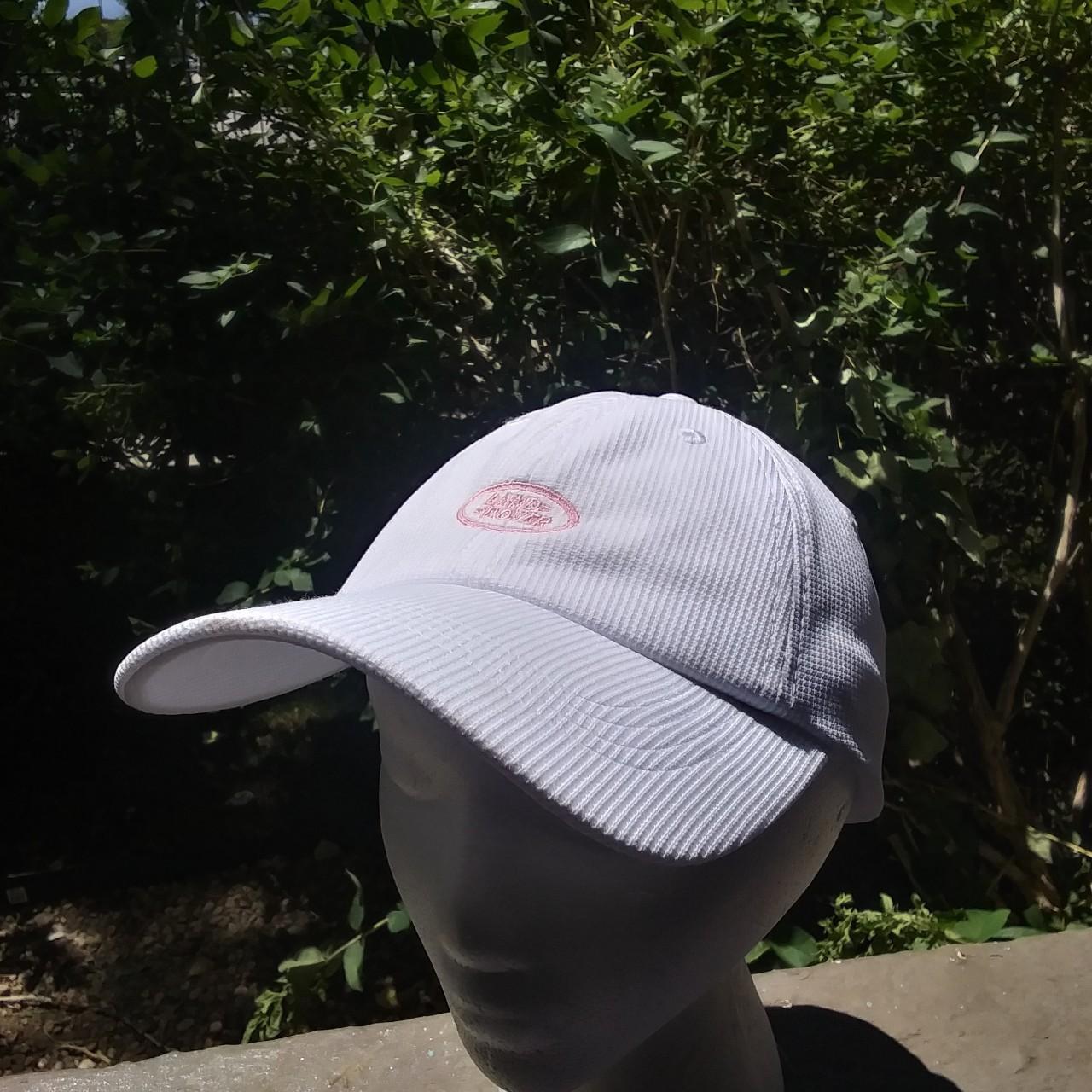 Women's Pink and White Hat Depop