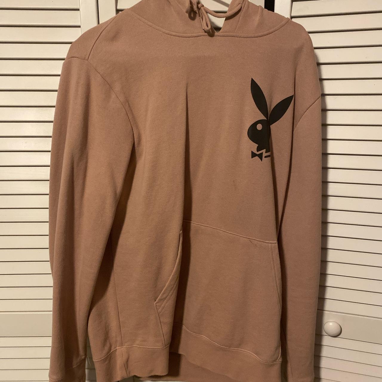 pink playboy hoodie Depop