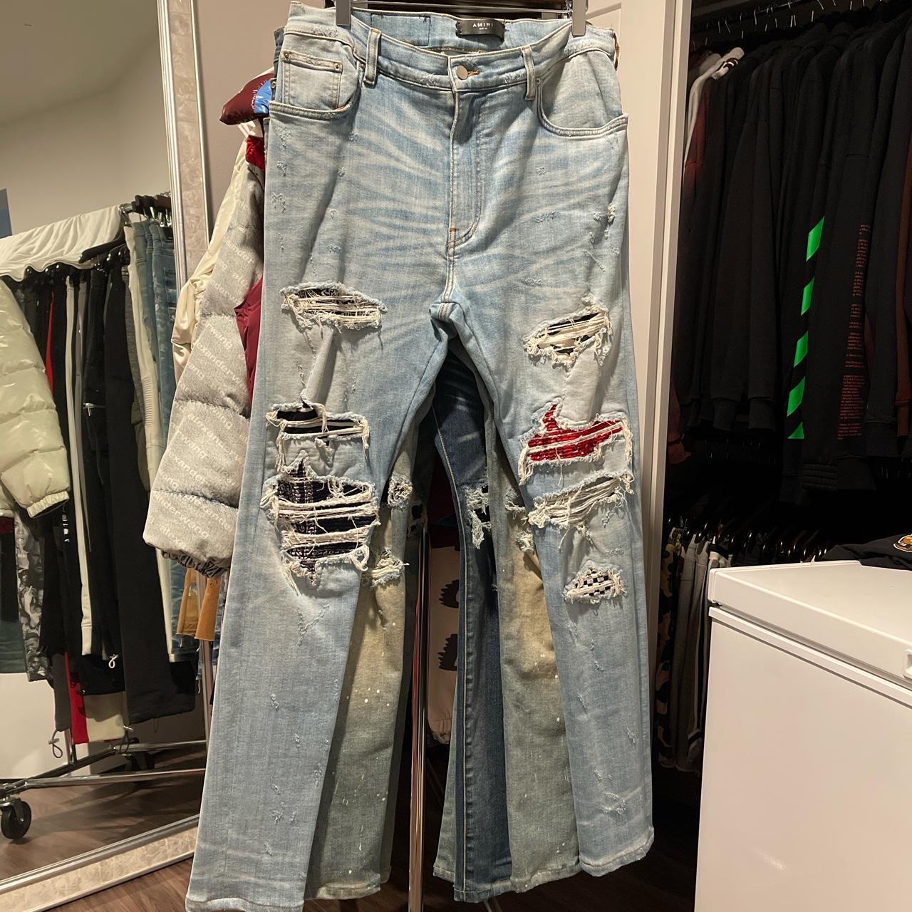 SOLD Amiri Red and Blue Bandana Patch