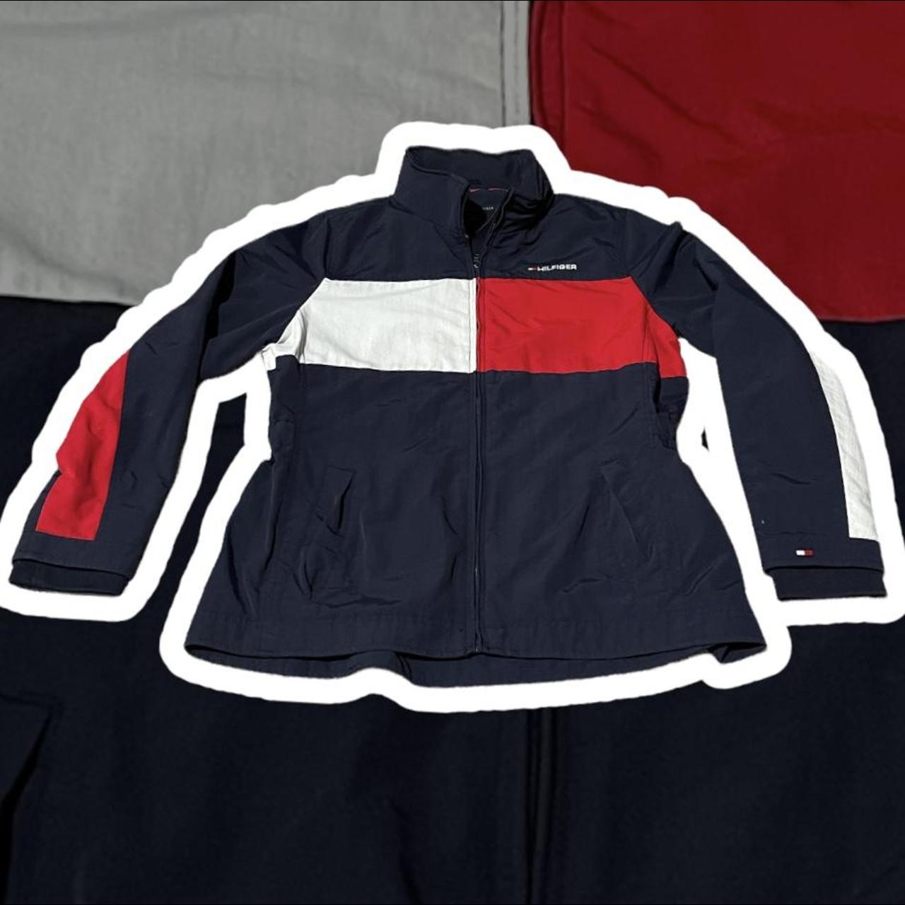 Tommy hilfiger red white and blue jacket on sale womens