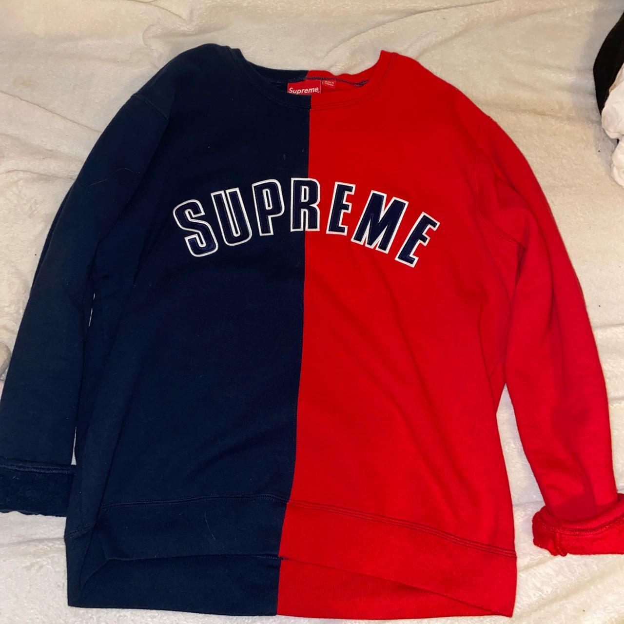 Supreme split selling crew neck