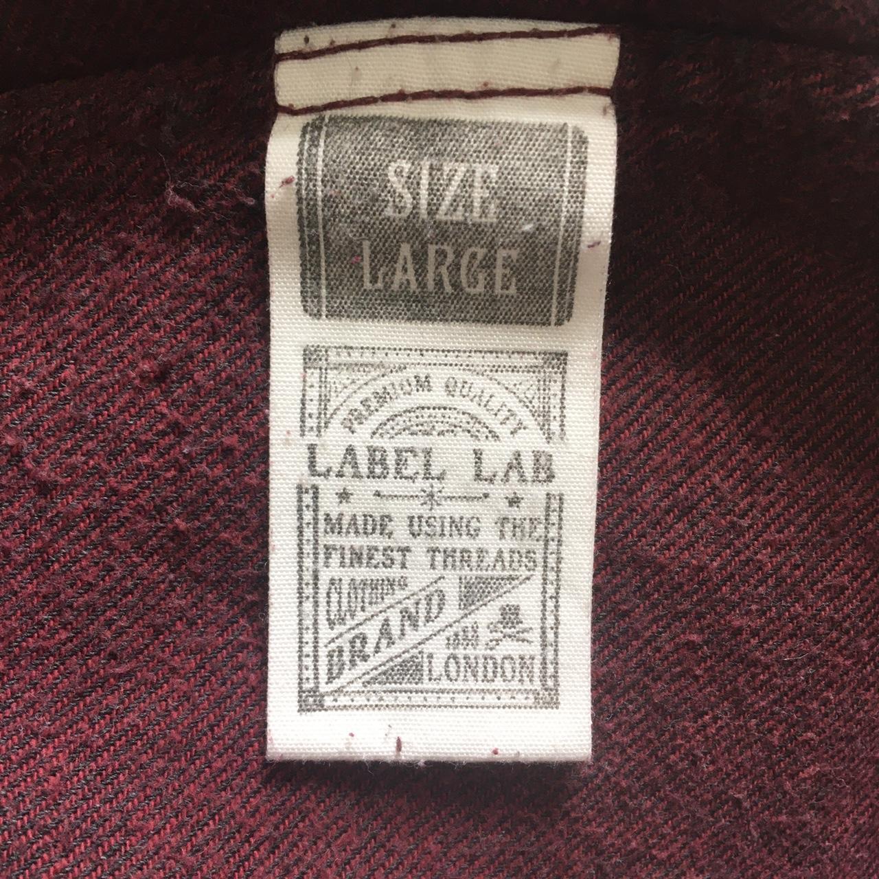 Label Lab dark red flannel shirt. Marked as size... - Depop