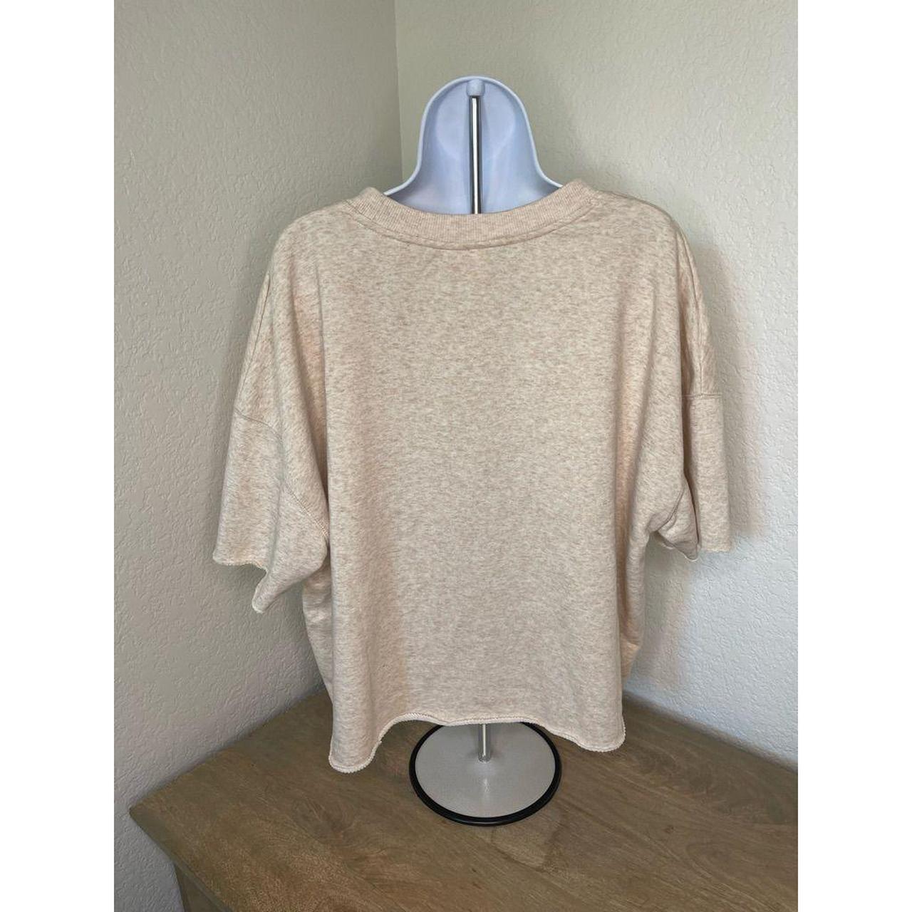 Product Image 2 - Cropped Short Sleeve Sweatshirt, Cream