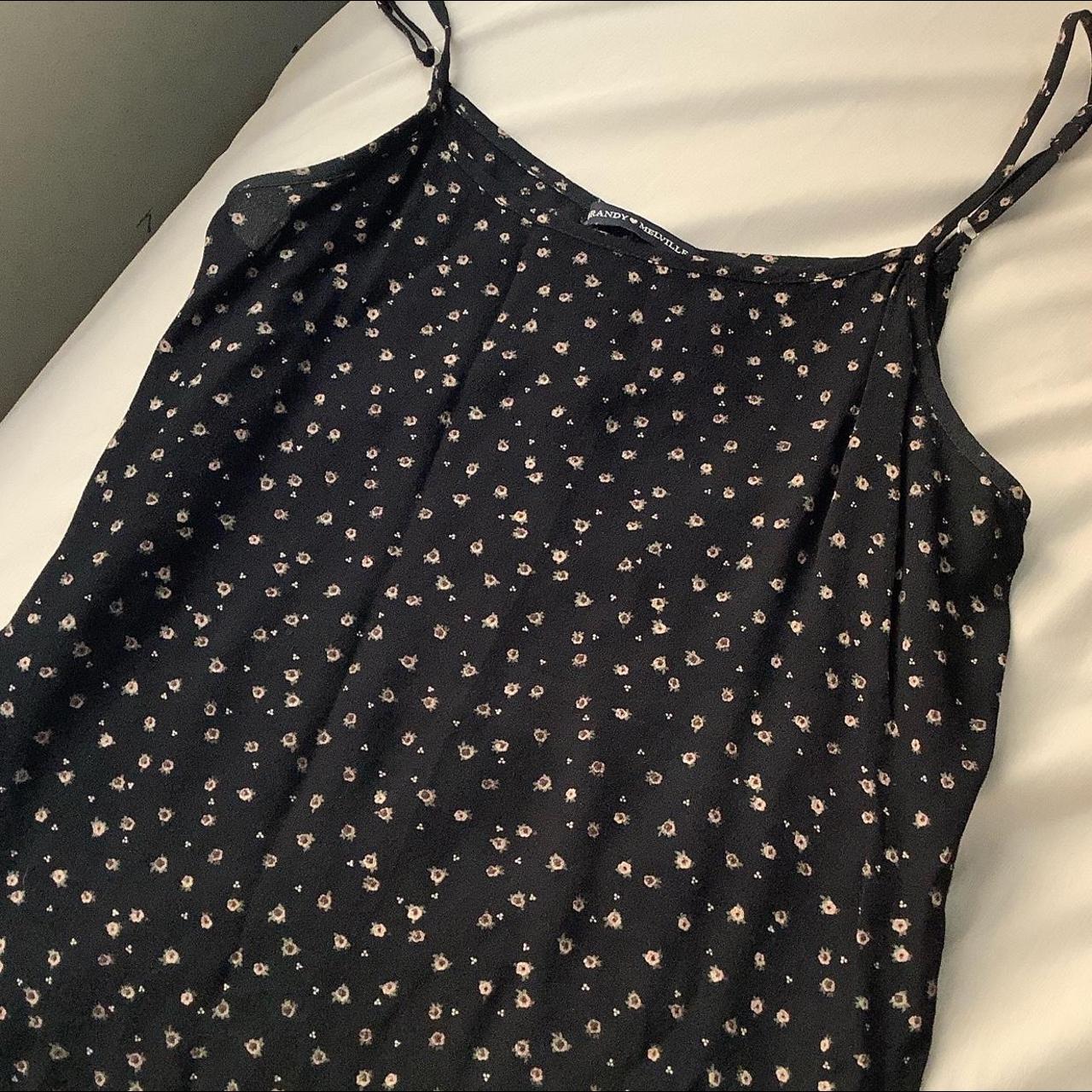 Brandy Melville Women's Black and Yellow Dress Depop