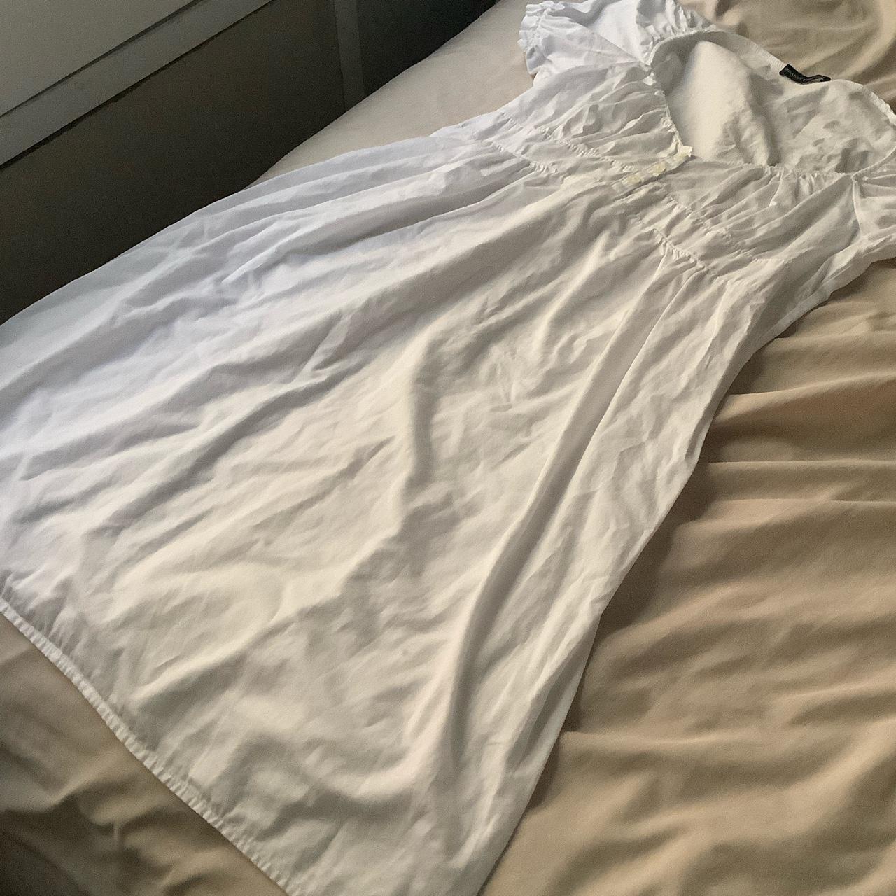 brandy melville white cotton blair dress that ties... Depop