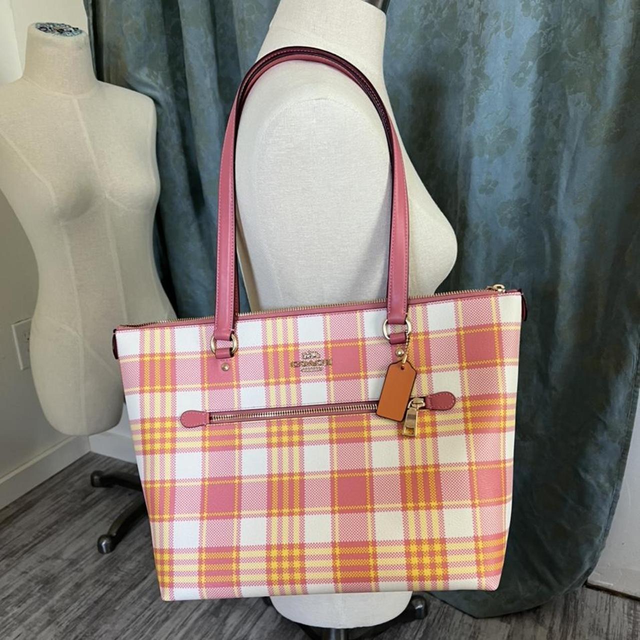 Coach Reversible outlet City Tote With Gingham Print