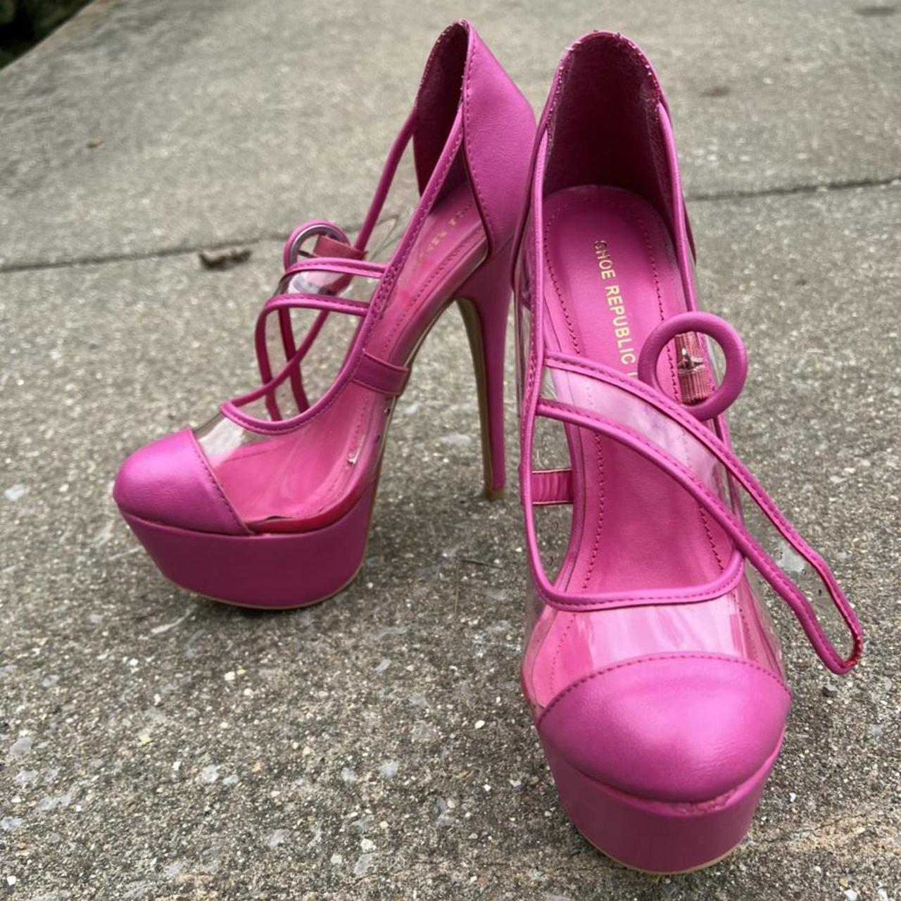 Pink platform heels as seen on my YouTube channel!... - Depop