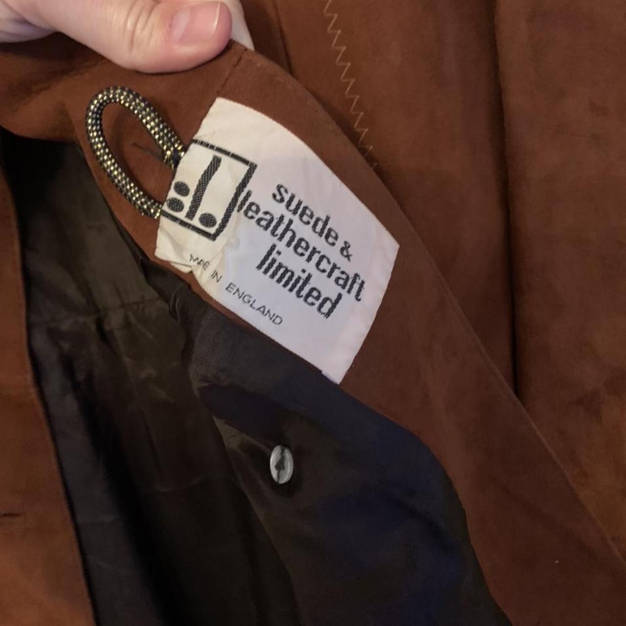 Willerby vintage 70’s brown leather/suede coat with... Depop