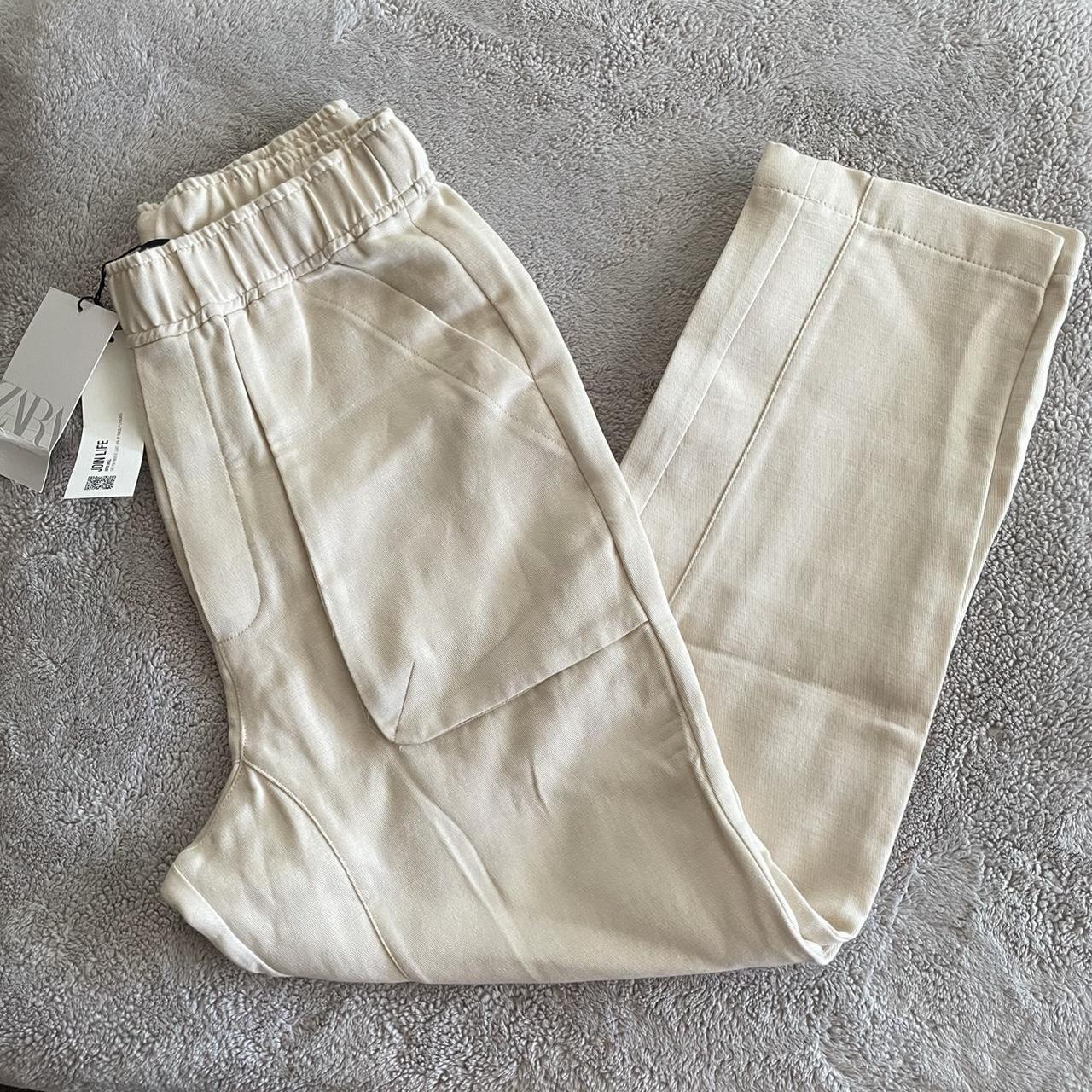 Zara Women's Cream Joggerstracksuits Depop
