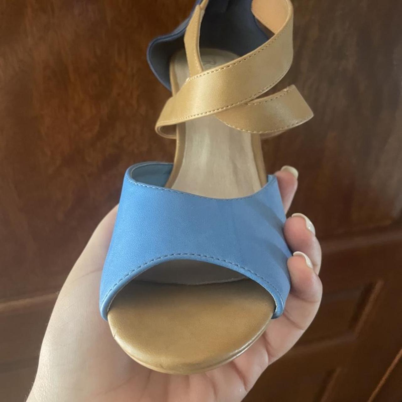 Vintage color block heels. Size 10. Like new.... - Depop