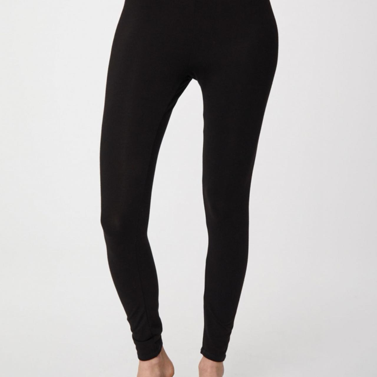Bamboo and Organic Cotton Black Leggings - Main Image