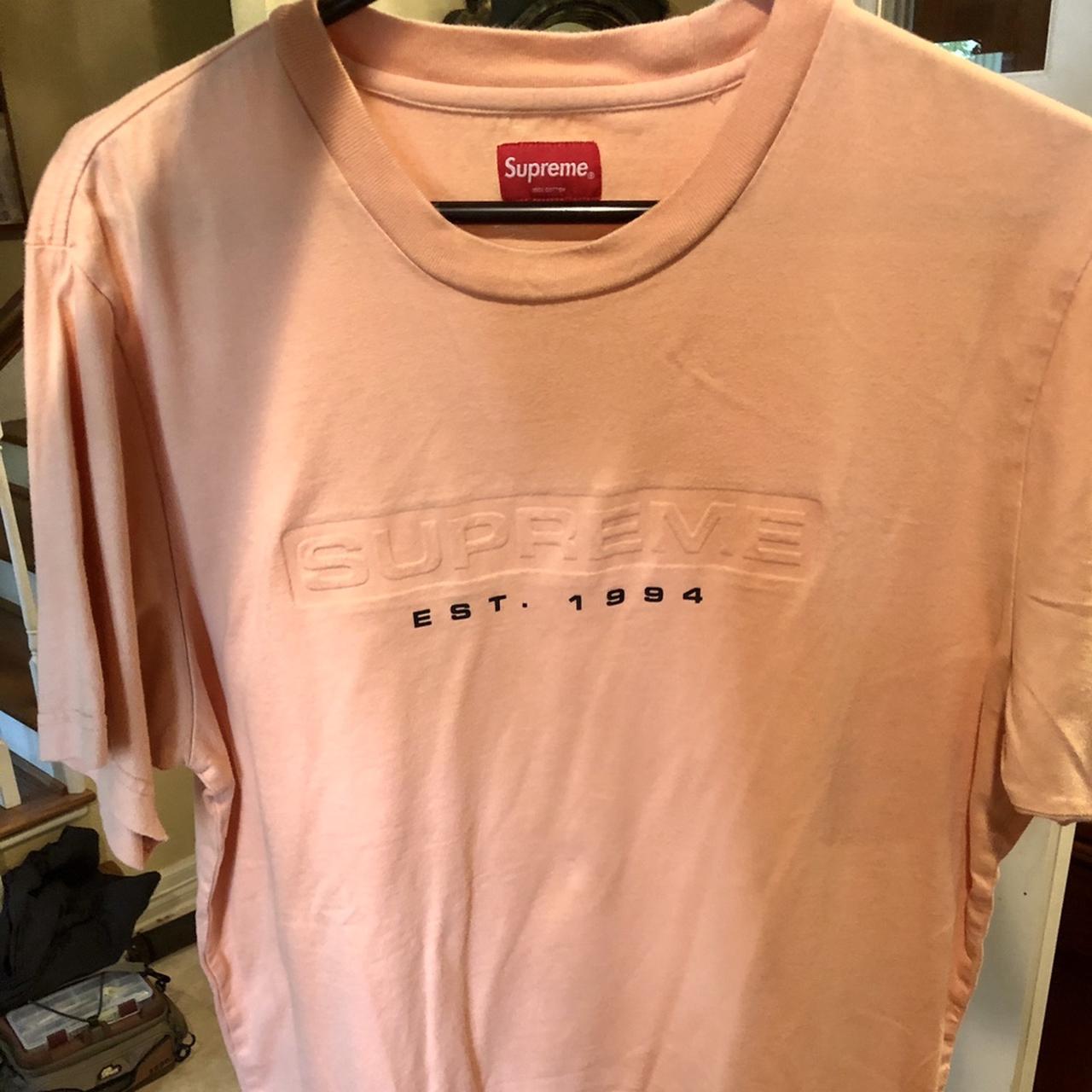 Peach cheap supreme shirt