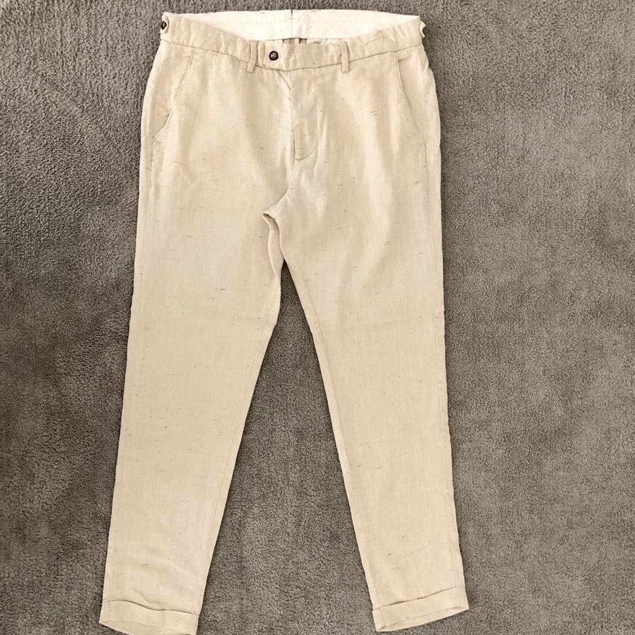 Men's Cream Trousers | Depop