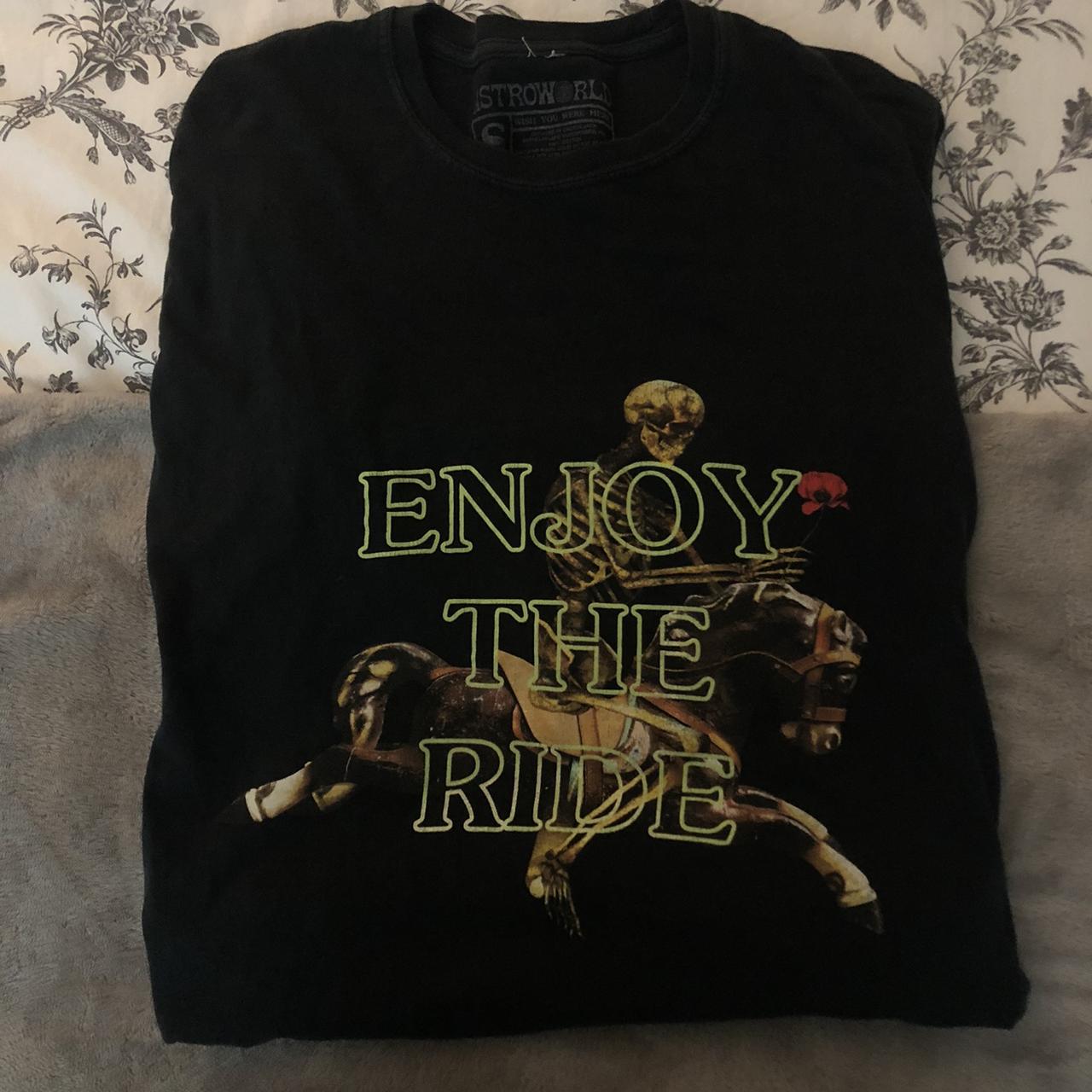 travis scott astroworld merch. back a little faded. - Depop