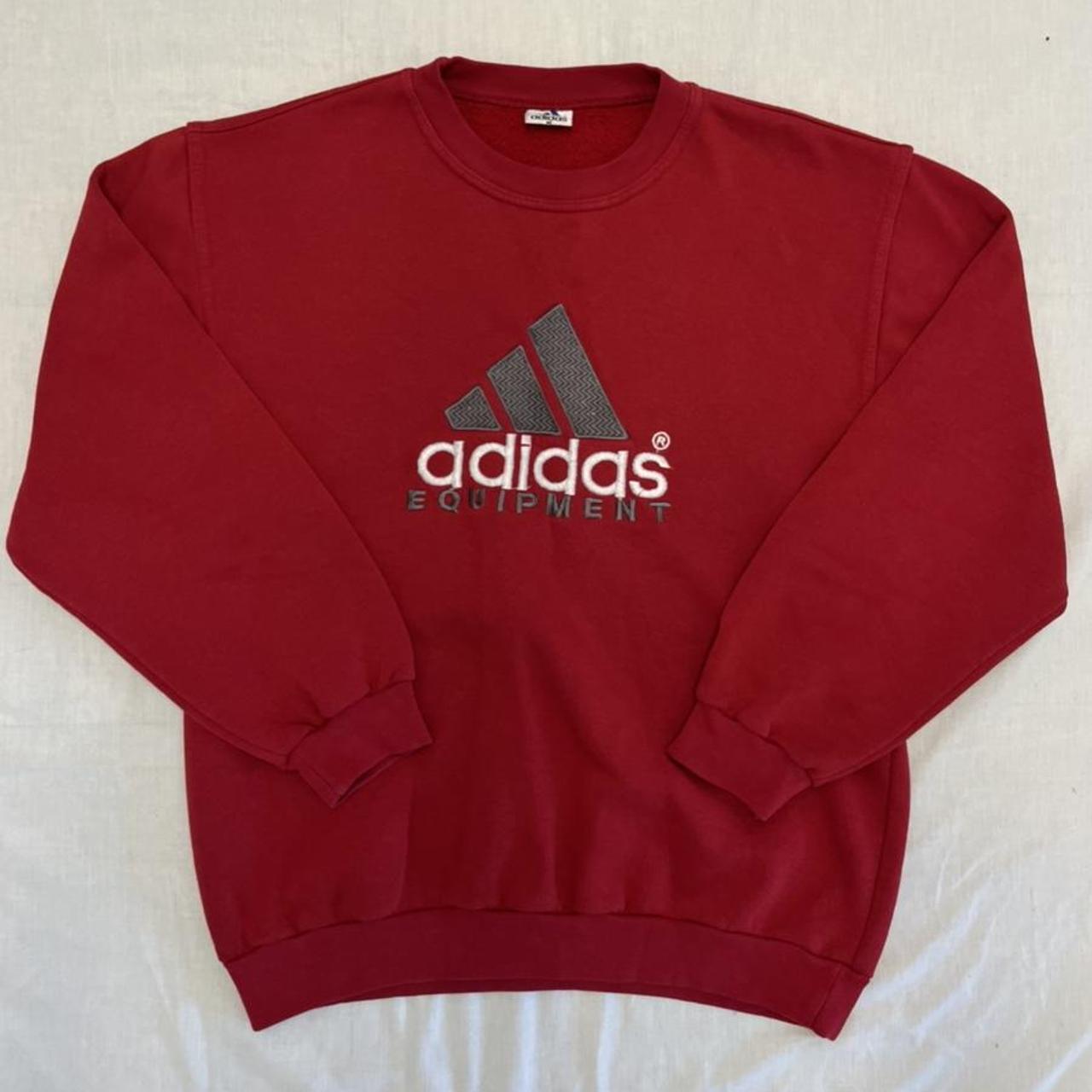 Vintage Adidas Equipment Jumper in Red If you know,... - Depop