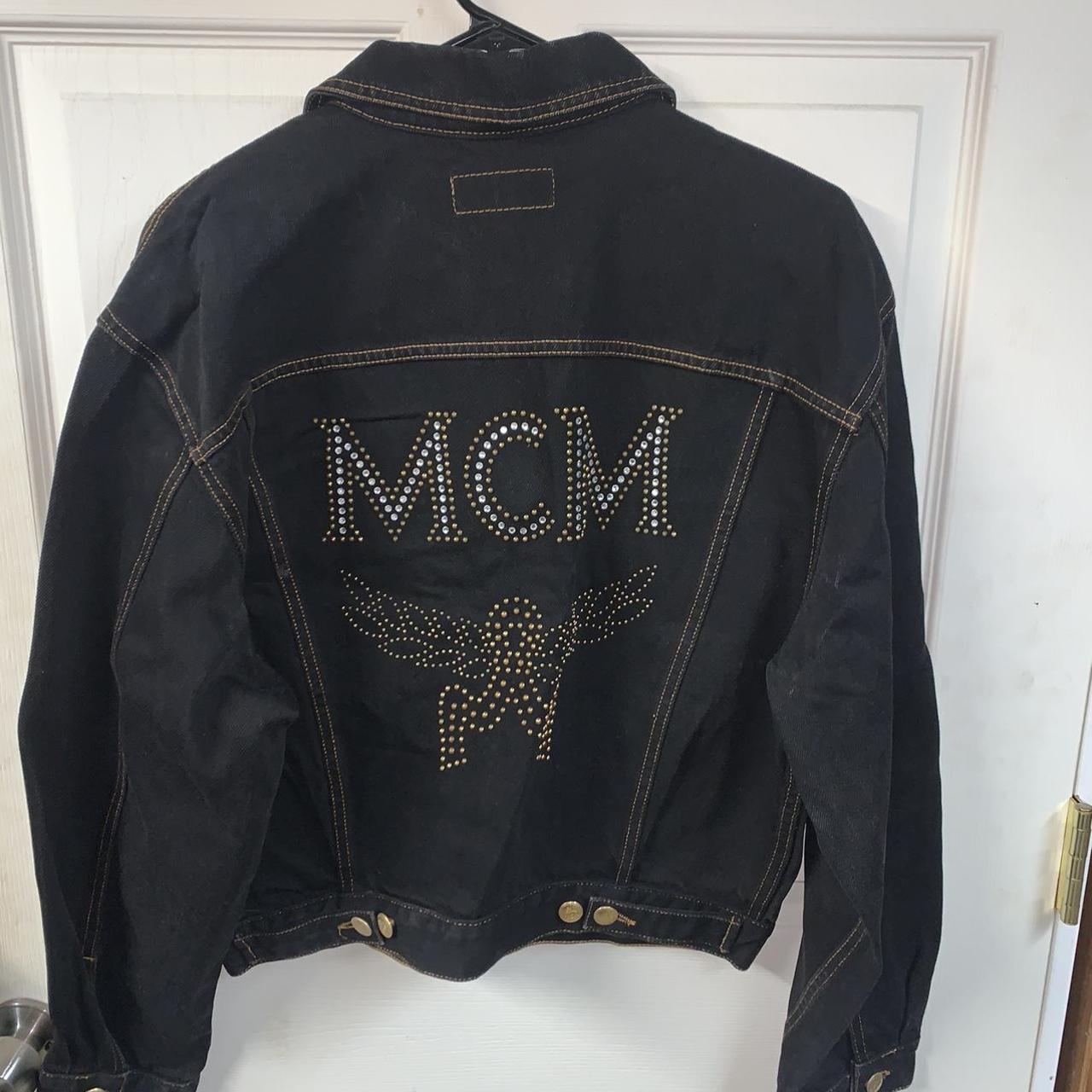 MCM Women's Black and Gold Jacket | Depop